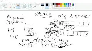 Stack implementation using 2 Queues  || Data Structures and Programming