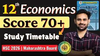 How to Score 70+ in Economics & Accounts | HSC 2026 Study Timetable | Maharashtra Board