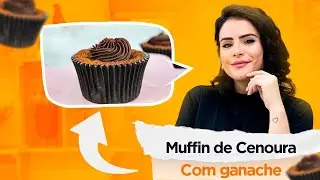 MUFFIN DE CENOURA COM GANACHE FUNCIONAL | SEM GLÚTEN, INTEGRAL E SEM LACTOSE