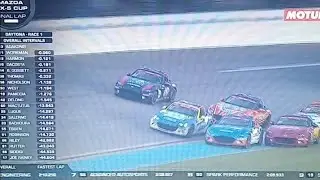 NOAH HARMON WINS THE SEASON OPENER AT DAYTONA WHILE SLIDING SIDEWAYS IN A 3 WIDE PHOTO FINISH!!!!!