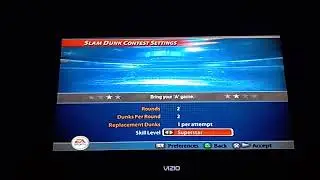 NBA Live 2005 (PlayStation 2) - Slam Dunk Contest Settings