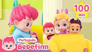 TOP 🚗💨 Corre Mais Rápido, Bebê Carro! | + Completo | Bebefinn em Português - Canções Infantis