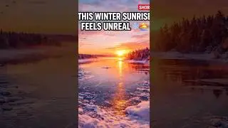 This Winter Sunrise Feels Unreal ❄️🌅 (Birds Singing) #nature #birdsong #snow #shorts