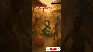 Snake Causes Chaos in Village Market! What Happened Next Shocked Everyone! #shorts #snakeattack