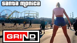 Venice Beach Boardwalk Pier (Washington Square) To Santa Monica Beach Pier Virtual Bike Tour 7-5-21