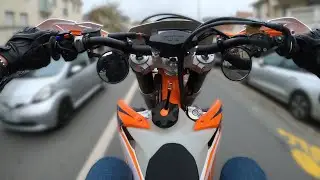 KTM 450 Supermoto - City ride