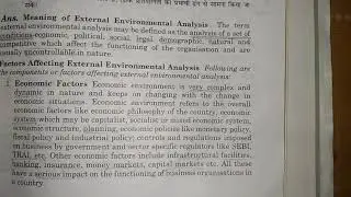 External Environment Analysis / economic environment