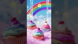 Rainbow Cupcake World &ndash; So Sweet and Magical! Magical Rainbow Cupcakes in Candy Sky
