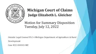 Outside Legal Counsel PLC v Michigan Department of Agriculture & Rural Development