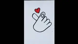 BTS finger heart ❤️. Easy drawing. #shorts #viral
