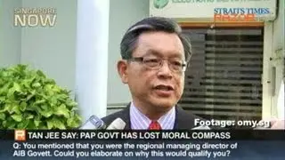 Tan Jee Say: PAP government has lost its moral compass