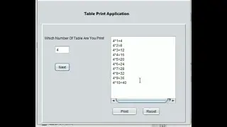Java Program to Print Multiplication Table for Any Number Using NetBeans Hindi