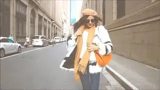 FEISSI White Fox Fur Jacket with Black Stripes 095