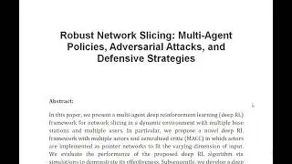 Robust Network Slicing Multi Agent Policies, Adversarial Attacks, and Defensive Strategies