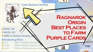 RAGNAROK ORIGIN - BEST PLACES TO FARM PURPLE CARDS