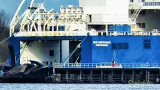 Con/Ro Ferry NEW AMSTERDAM PFIB IMO 9234082 DVVO Container RoRo F&auml;hre Emden BJ 2003