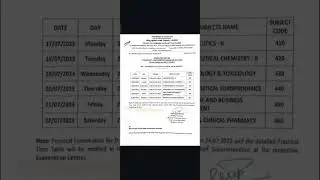 D Pharma part 2 exam time table||supply||