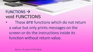 C++ VOID FUNCTIONS in Tagalog