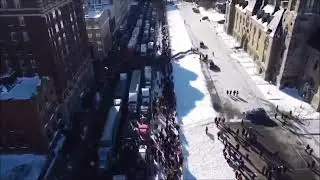 INCREDIBLE DRONE FOOTAGE 🍁 Canadian Truckers Freedom Convoy 🍁 HUGE PROTEST 🍁 (29/01/2020)(Part Five)