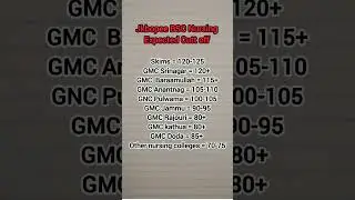 Jkbopee BSC Nursing 2025 Expected cutt off | #jkbopee #results