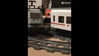 lego train crush😶 #crach #cruch #moment #lego #trains #train #ICE #icetrain