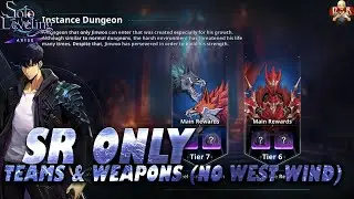 [Solo Leveling: Arise] - F2P SR ONLY Team & Weapons for Tier 6 Lycan & future Cerb team! NO WESTWIND