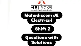 || Mahadiscom JE Electrical || Shift 2 ||Questions with Solutions || Paper discussion |||