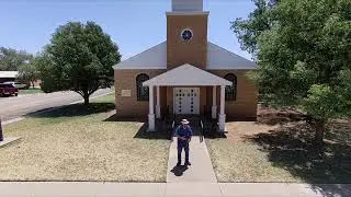 Walk around a special Bell Tower in Ropesville, Texas