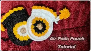 Air Pods mini bag Pouch full video tutorial #crochet #yarn #crochetcrosai #handmade 