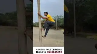 Apcpdcl pole climbing practice in Hyderabad Nadargul