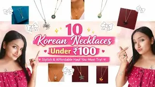 10 Korean Necklaces Under ₹100 😍 | Budget Jewellery Haul | Myntra Finds 🎀