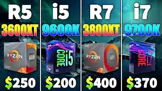 Ryzen 5 3600XT vs Core i5 9600K vs Ryzen 7 3800XT vs Core i7 9700K