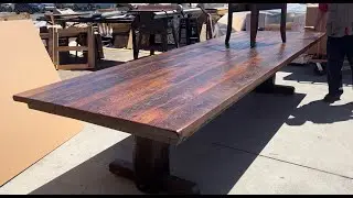 2024 FLOOR SAMPLE SALE 100's Reclaimed 100 Year Old Oak Barn Wood Tables 72