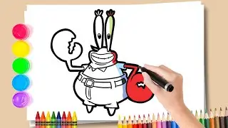 🔴How to Draw Mr Crab -🌟 Easy Step by Step Drawing Spongebob | Menggambar Tuan Crab