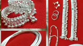 Beautiful silver anklets and baby hip chain designs 2023 with price/ silver anklets