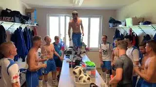 Feiern nach dem 2:1 Sieg gegen SC Rohrendorf