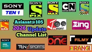 Asiasat 7@105 2026🔥Channels Update  Full Latest Channel List