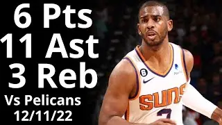 Chris Paul 6 Pts 11 Ast 3 Reb vs Pelicans Highlights