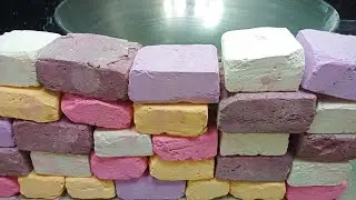 Multi colour water crushing Soft gymchalk crispy | smooth silky | oddly satisfying | ASMR 