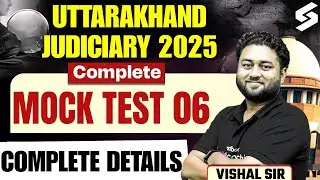 Mock Test For Uttarakhand Judiciary 2025 Exam | UK Judiciary Exam 2025 | Part 06 | By Vishal Sir