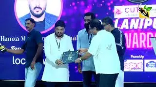Hamsa Muhammed Ponmala Receiving Cochin Haneefa kalanipuna Award 2025for Best Pravasi Novelist