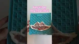 Valentine&rsquo;s Day dog lick mat treat #dogtreats #dogenrichment #dogs #doglover #dogshorts #doglife