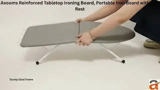 Axooms Portable Tabletop Ironing Board with Foldable Design & Iron Rest - Grey | #axooms