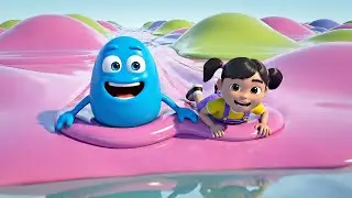 Fall Guys Wobbly Bean Slid Down a Sticky Slope | Kids Songs & Nursery Rhymes