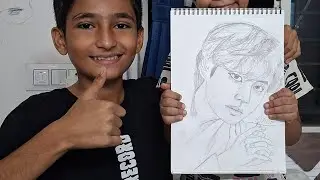 BTS army 💜 v realistic sketch plz 🙏 like and subscribe my channel &hearts;️ 
