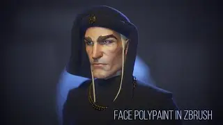 Poly painting face in Zbrush