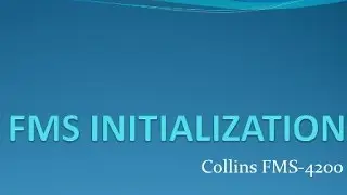 Bombardier CRJ 700 (Collins FMS-4200) FMS Initialization