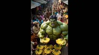 Hulk Bana Kela Wala 😄 | Funny Hulk Village Story | 3D Animation #Shorts #hulk #ai #elephant