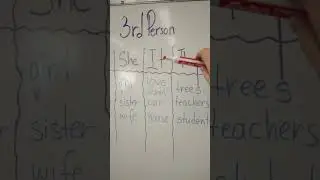 Recognizing the 3rd Person Singular