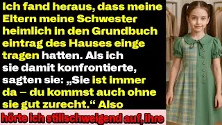Meine Eltern setzten heimlich meine Schwester ins Grundbuch – ihre Antwort schockierte mich